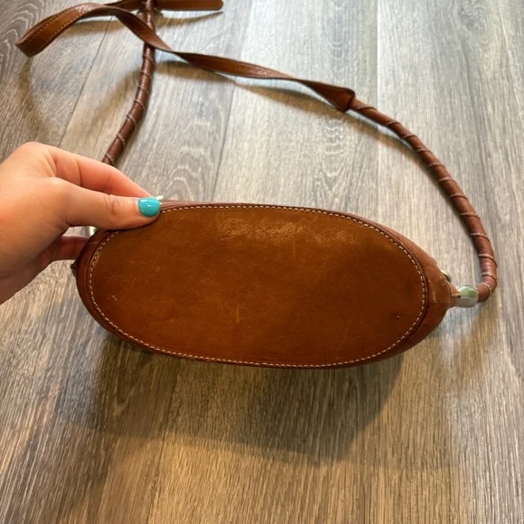 Denver Buffalo Company Brown Leather Crossbody Bag Purse - Picture 3 of 7